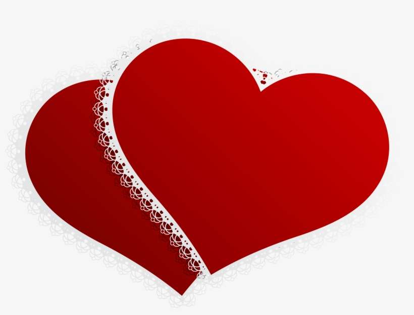 Valentine's Day Clipart Wedding Heart - Double Heart Png, transparent png download