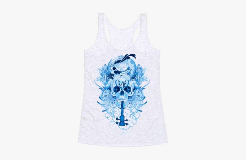 221b Watercolor Sherlock Skull Racerback Tank Top - Sherlock Tattoos Bbc, transparent png download