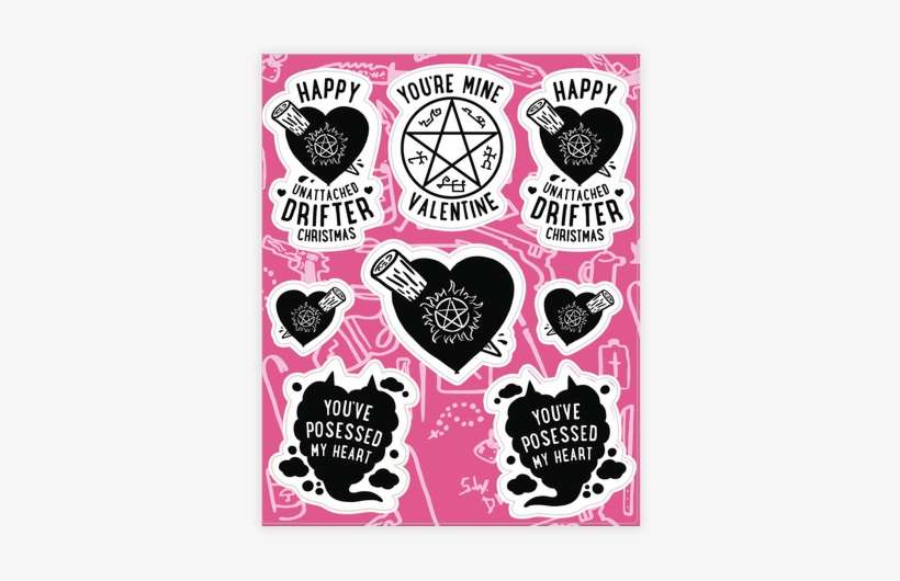 Supernatural Valentine's Day Sticker/decal Sheet - Sticker Sheet Fandom, transparent png download