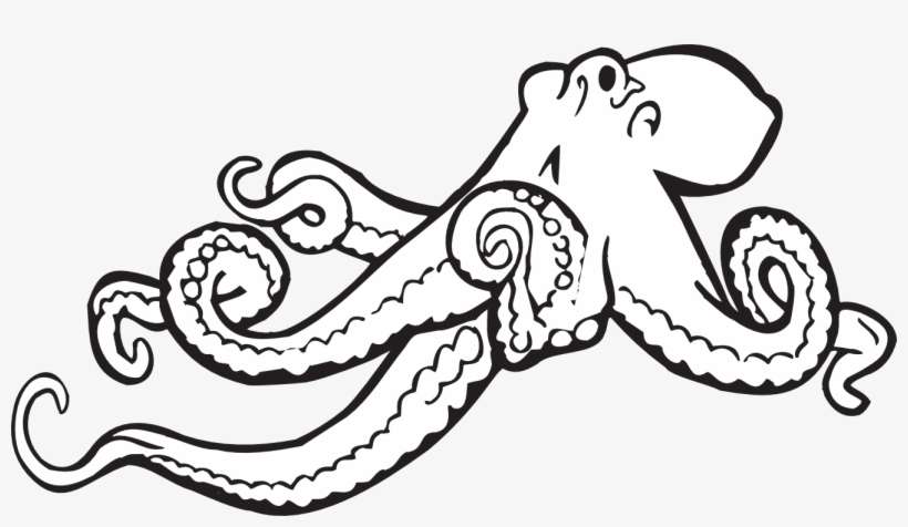 Clipart Black And White Panda Free Images - Octopus Clipart, transparent png download