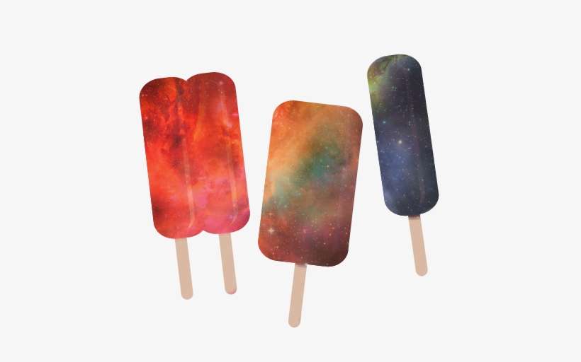 Ftepopsicle Galaxy Cosmic Outerspace Popsicle Icepop - Ice Cream Bar, transparent png download