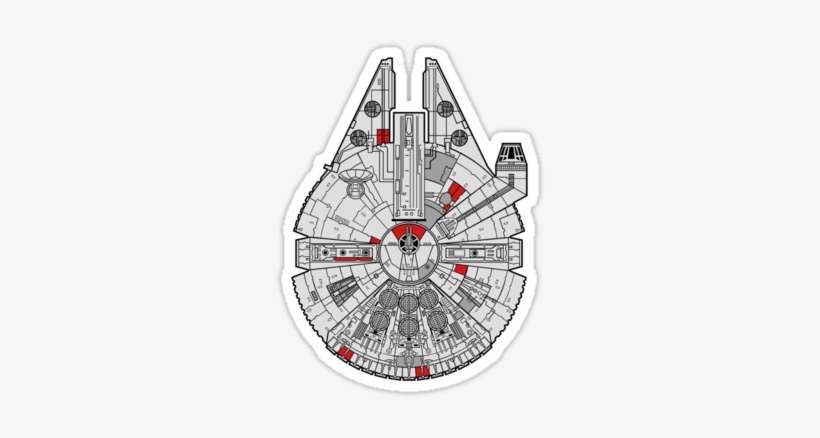 Png Library Download Millennium Schematics By Adam - Star Wars Millennium Falcon Sketch Ceramic Mug, transparent png download