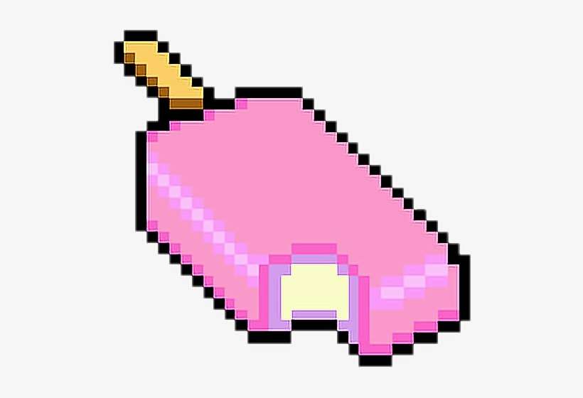 Popsicle Icecream Aesthetic Pink Freetoedit - Pixel Ice Cream, transparent png download