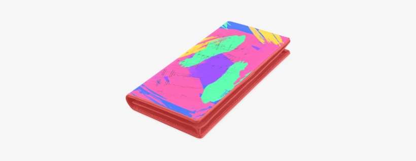 Groovy Paint Brush Strokes With Music Notes Women's - Wallet, transparent png download