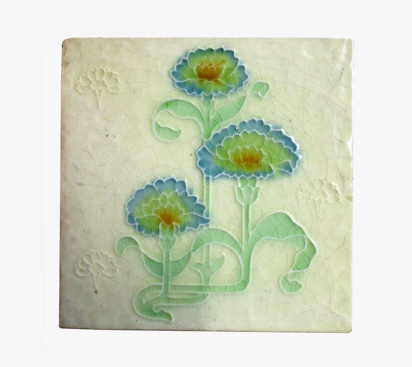 Art Nouveau Carnation Fireplace Tiles - Garden Roses, transparent png download
