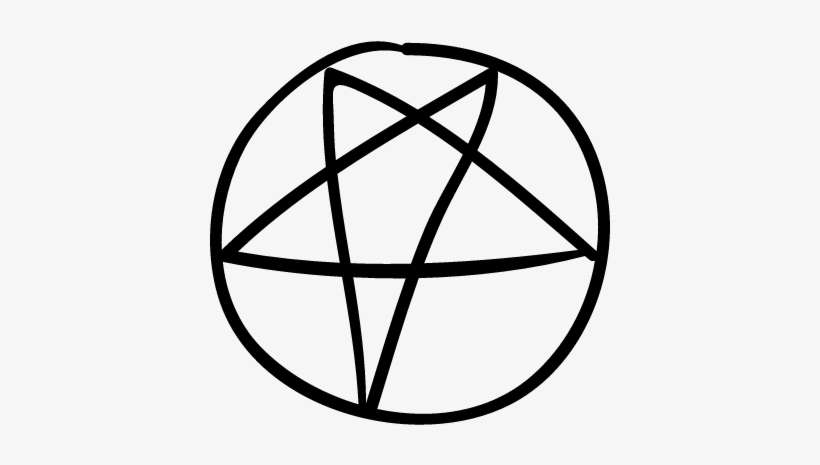 Star Of Black Magic In A Circle Vector - .png Pentagram, transparent png download