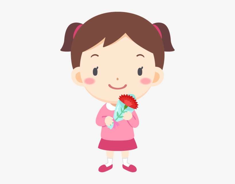 Japanese Mother's Day Girl Carnation Free Png And Vector - Vector Graphics, transparent png download
