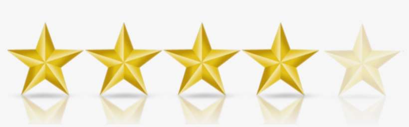 4 Stars Gold1 - Stars In A Line, transparent png download
