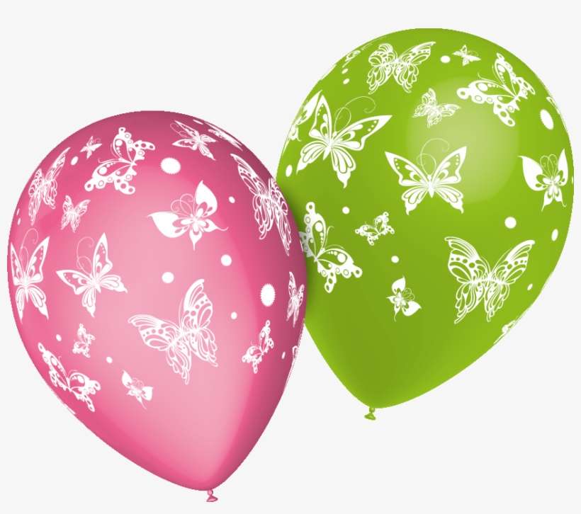 Bolsa De Globos De Látex Impresos 32 Cm Mariposas - Globos De Mariposas, transparent png download