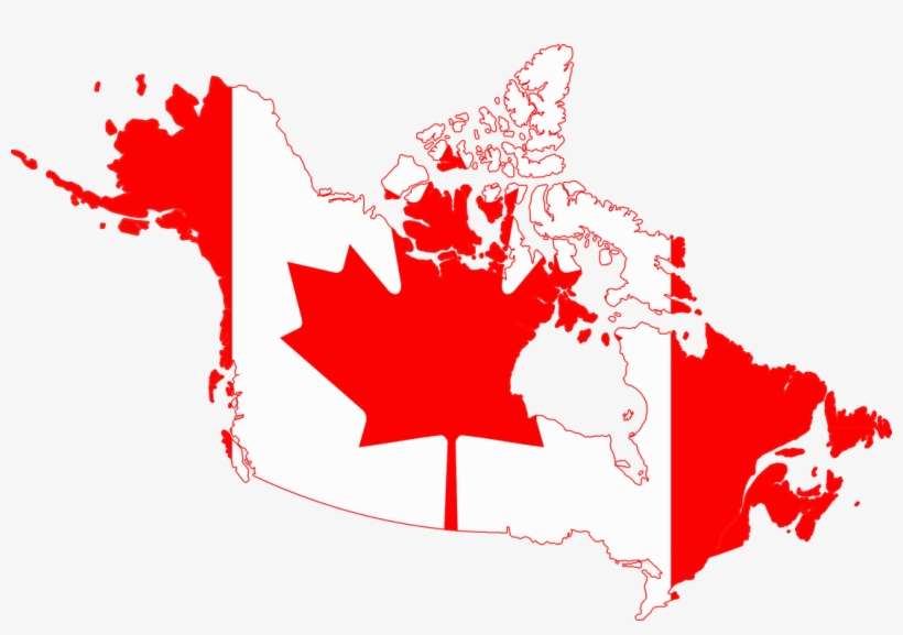 Canada Is Located In The North Americas - Canada País Con Bandera, transparent png download