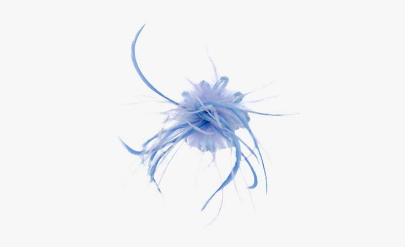 Light Blue Ribbon Flower Hair Accent - Hair, transparent png download