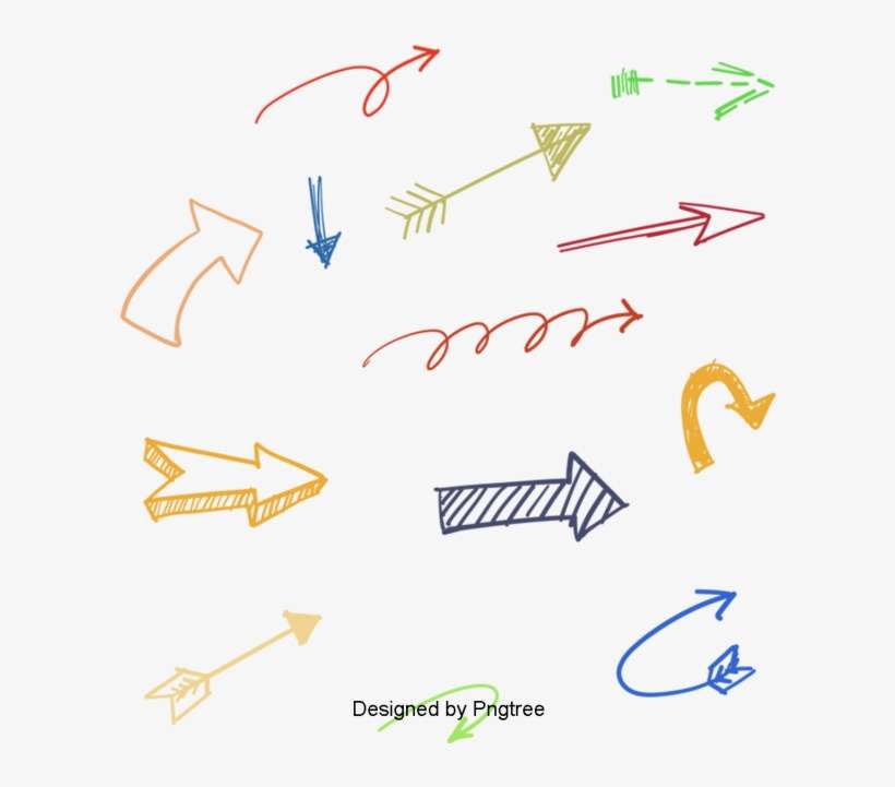 Cartoon Hand-painted Directional Arrow Design, Cartoon, - Arrow, transparent png download