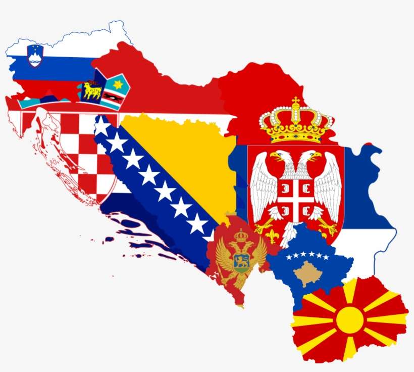 Former Yugoslavia Flag Map - Ex Yu, transparent png download