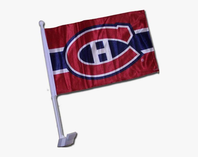 Montreal Canadiens Window Mounted Car Flag - Montreal Canadiens Flag, transparent png download