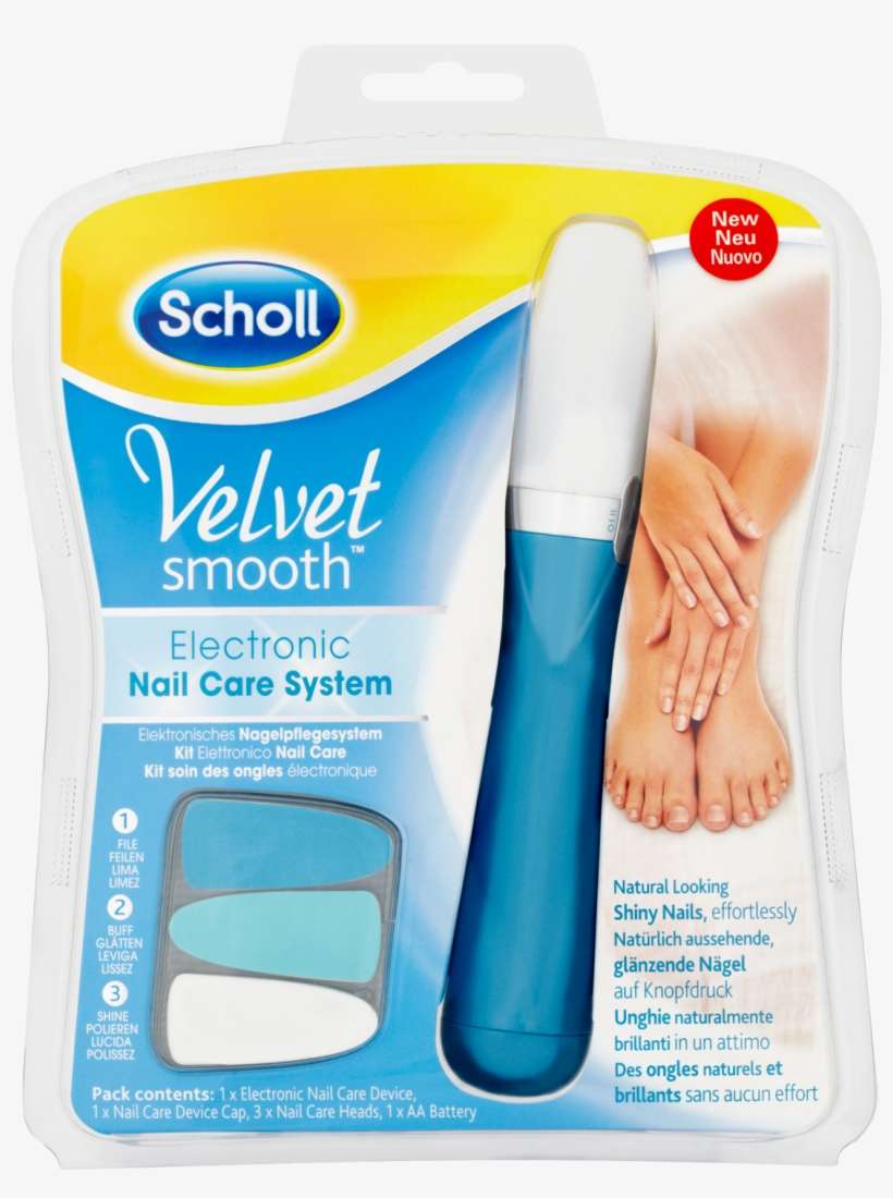Scholl Velvet Smooth Nail Care System Blue, transparent png download