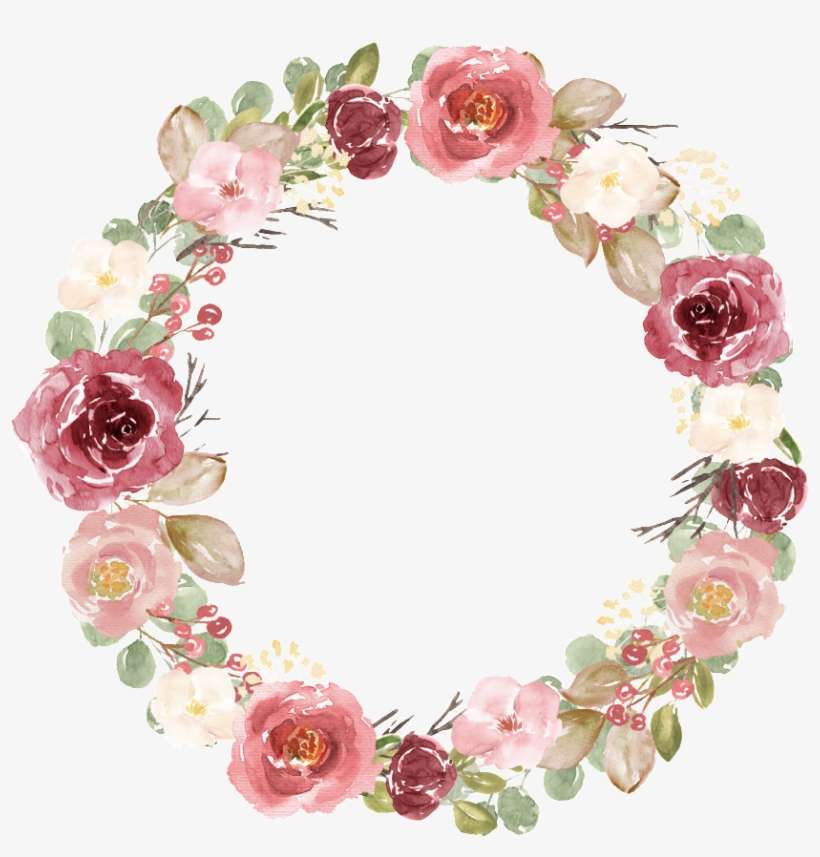 Hand Painted Watercolor Dry Flower Wreath Png Transparent Watercolor Painting Png Image Transparent Png Free Download On Seekpng