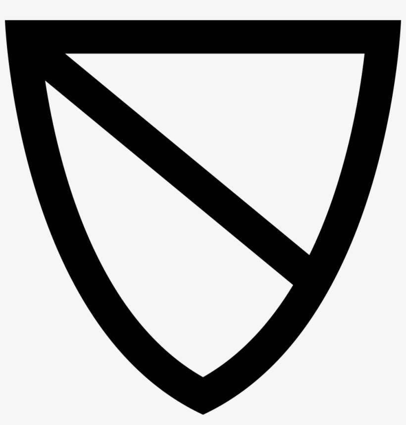 Shield Outline Divided Into Two Comments - Escudo Dividido, transparent png download