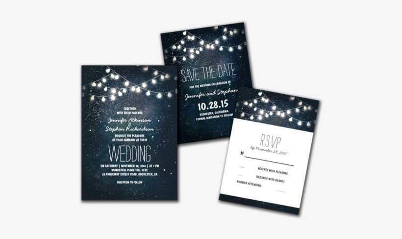 Save The Date, Wedding Invitation, And Wedding Invitations - Night Under The Stars Wedding Invitation, transparent png download