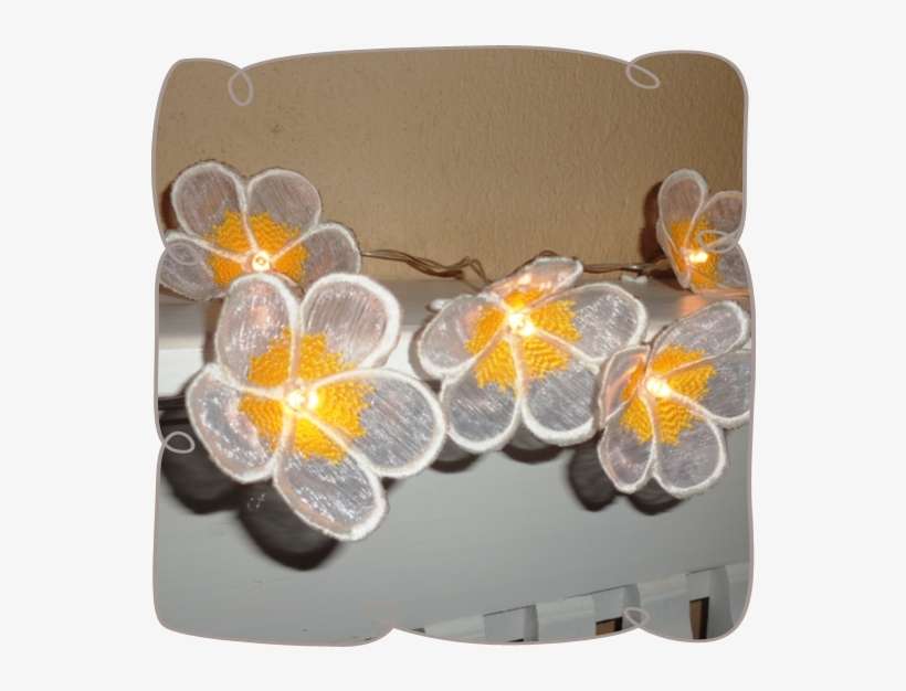3d Frangipani String Lights - Machine Embroidery, transparent png download