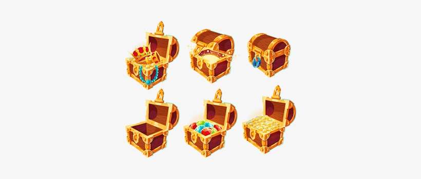 Collection Of Wooden Chests With Treasures Of Gold - Treasure, transparent png download