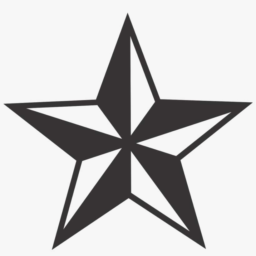 Background Nautical Star Tattoos - Nautical Star No Background, transparent png download