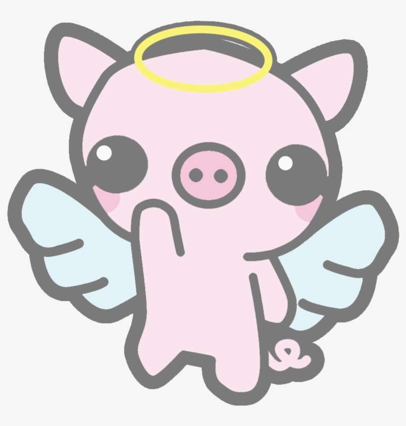 Kawaii Emoticons - Kawaii Piggy, transparent png download