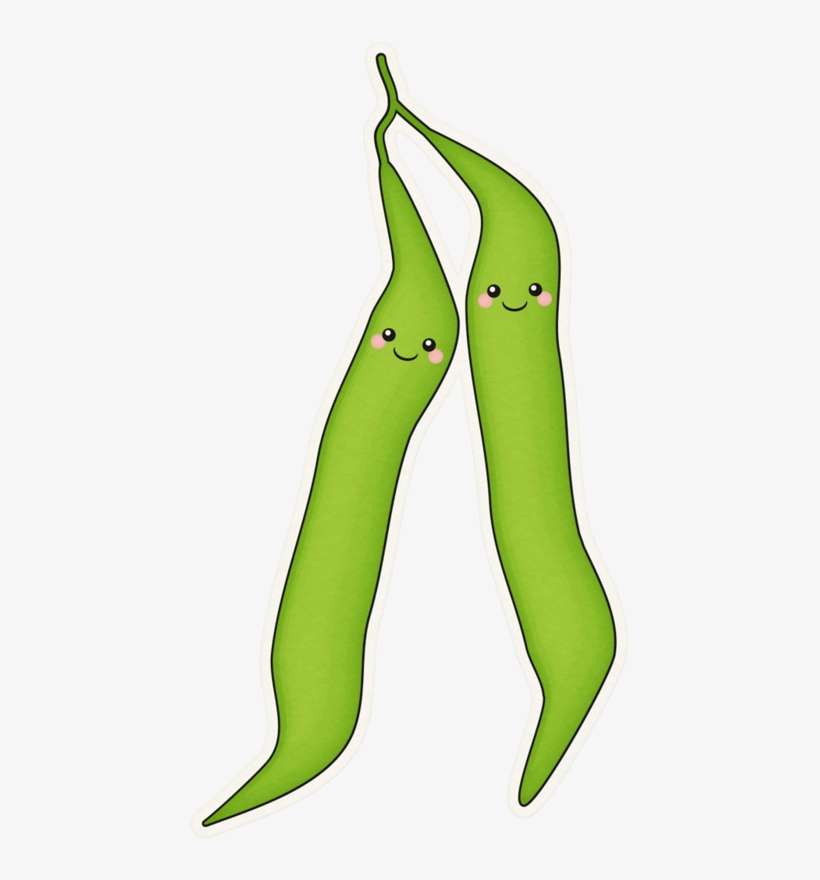 Duplicate Kawaii Faces To Draw On Clipart Used For - Clipart Green Bean, transparent png download