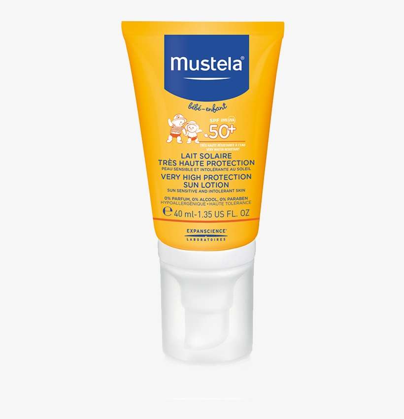 Mustela Very High Protection Sun Lotion Spf 50 - Mustela Stelatopia Emollient Cream For Eczema-prone, transparent png download