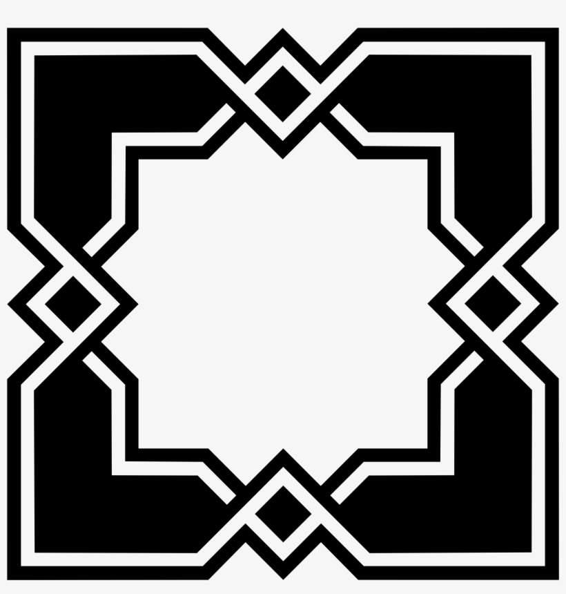 Clipart - Black And White Border Design, transparent png download