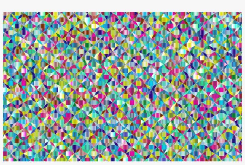 Geometric Pattern Clipart Triangle Pattern - Buntes Abstraktes Blaues Und Lila Gitter Große Wanduhr, transparent png download