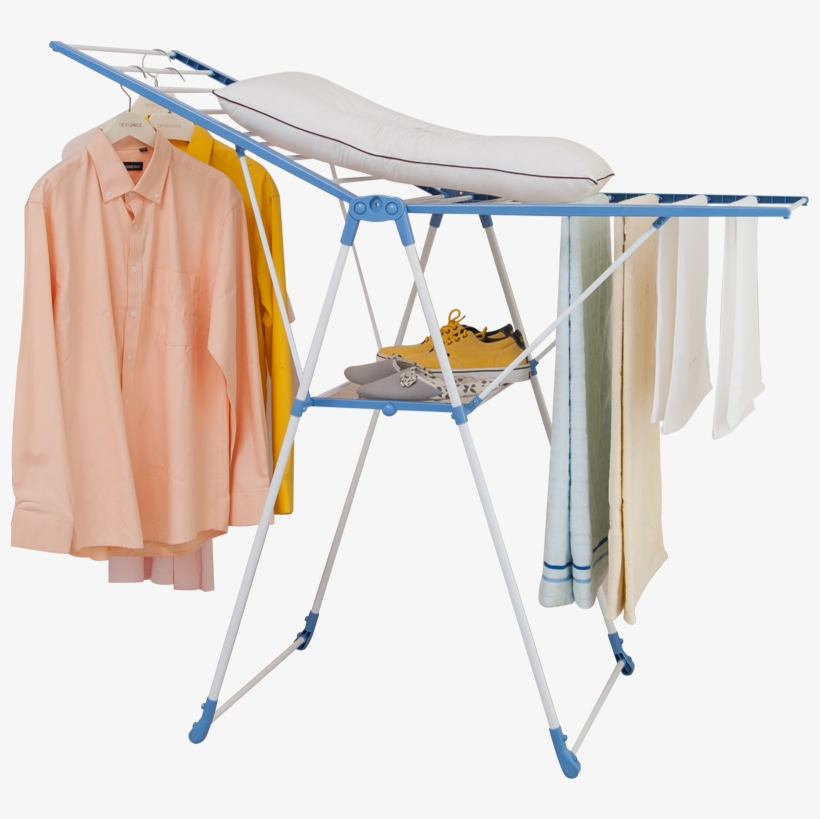 Bao Youni Korean Folding Drying Rack Floor Drying Towel - Clothes Hanger, transparent png download
