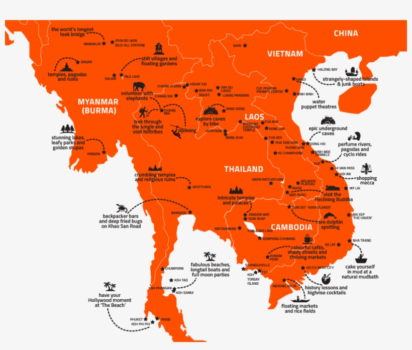 Love Backpacker By Sta Travel Spread The Word - Thailand Map Sta Travel, transparent png download