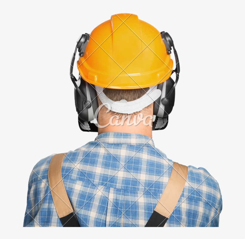 Closeup Of Safety With Visor And Hearing - Construction Worker, transparent png download