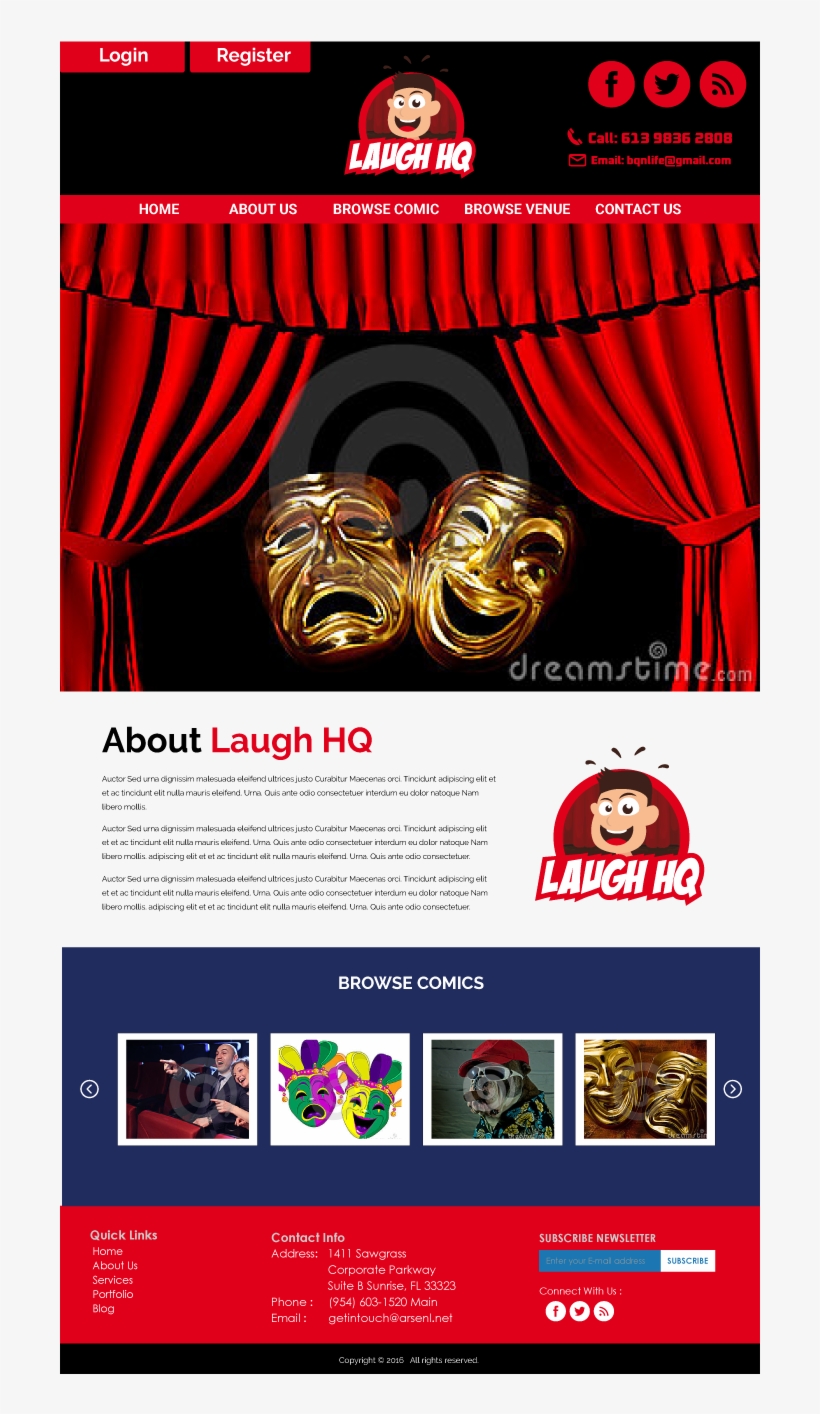 Playful, Elegant Web Design For A Company In United - Tragedy And Comedy, transparent png download