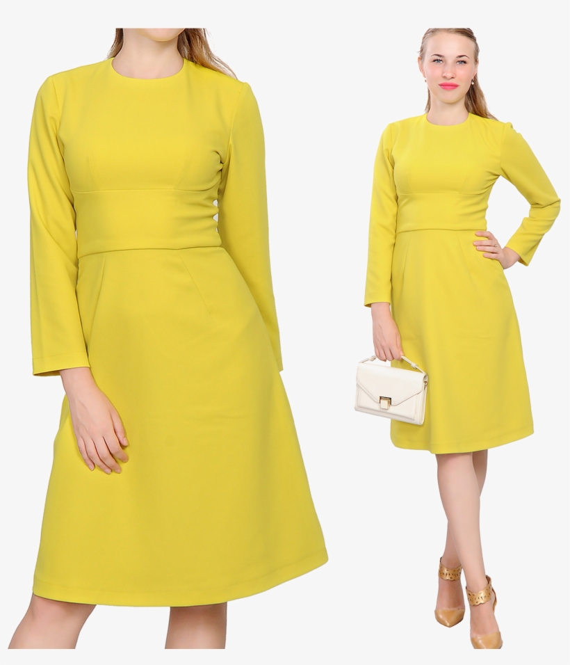 Long Sleeve Dress Free Png Image - Girl, transparent png download