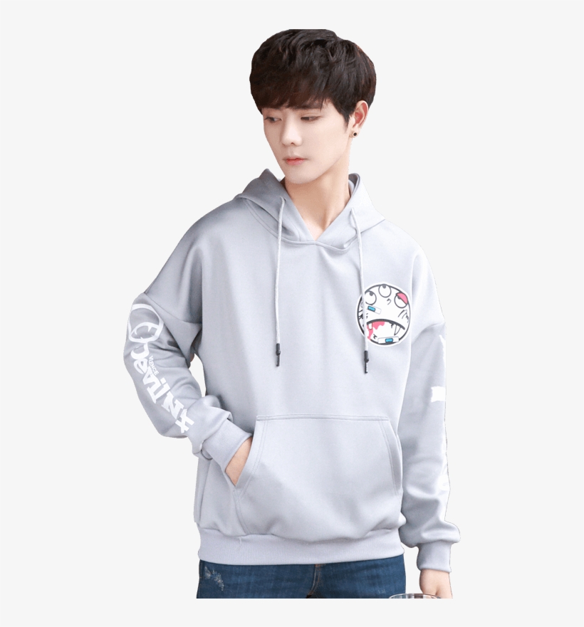 Men's Sweater Hooded Hedging Round Neck Spring Korean - Hoodie, transparent png download
