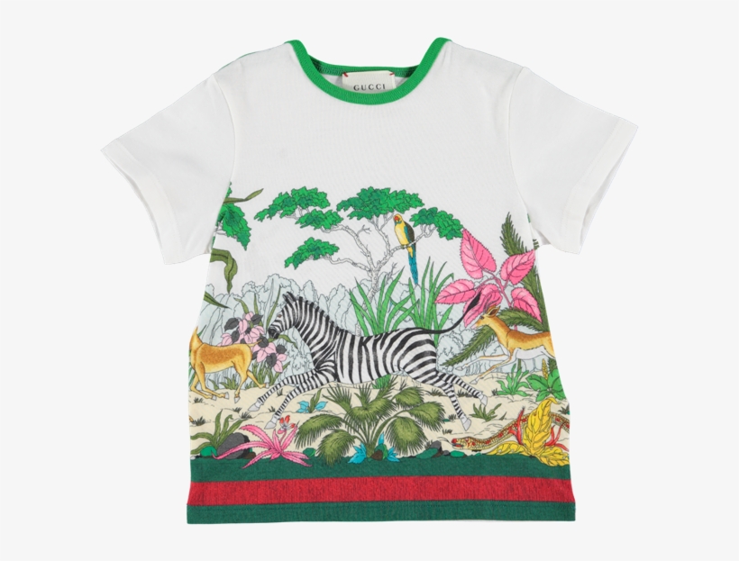 Picture Of Babies Jungle Print T-shirt Ivory & Multi - T-shirt, transparent png download