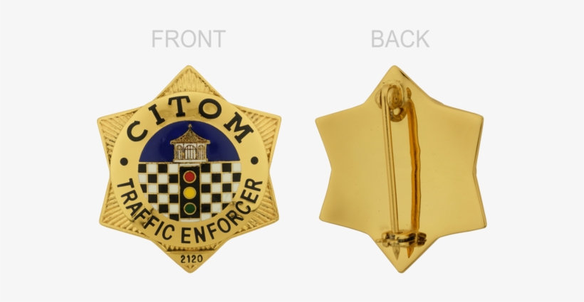 Cebu City Traffic Operations Management Badge Gold - Emblem, transparent png download