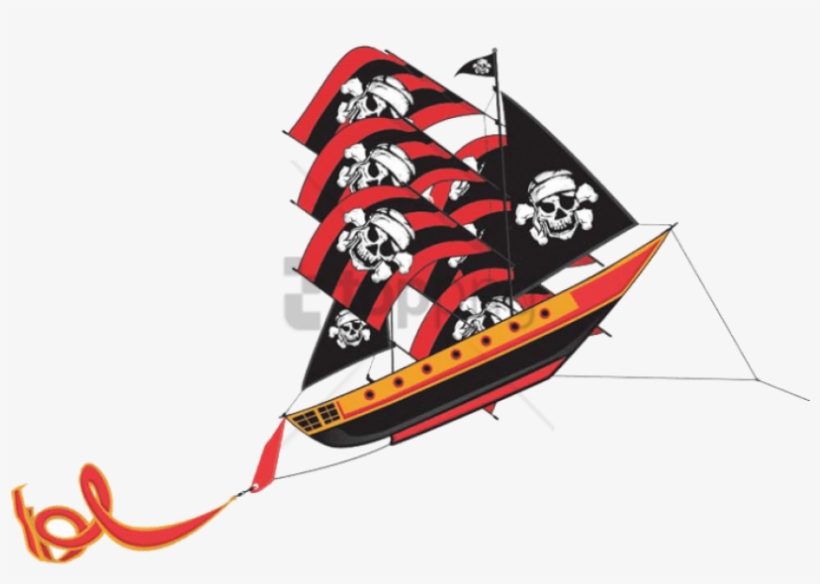 Free Png Download Pirate Ship 3-d Supersize Nylon Kite - Pirate Ship Kite, transparent png download
