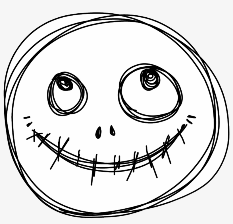 Face Gothic Blackandwhite Smile Doodle Horror Mask - Circle, transparent png download