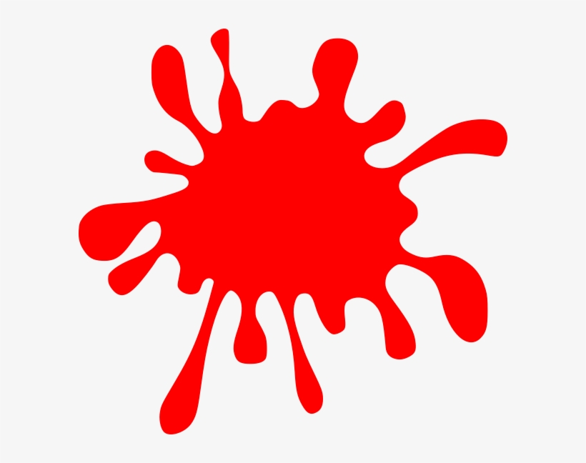 Splatter Clipart Red Splatter Clip Art At Clker Vector - Blood Clipart, transparent png download