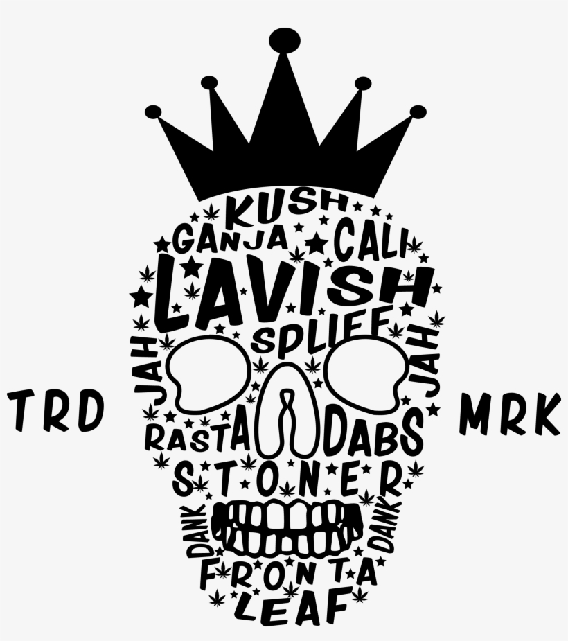 Lavish Stoner Apparel Co - Skull, transparent png download