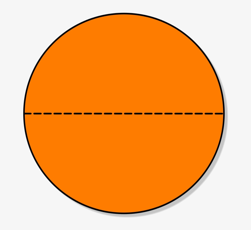 File - Piechartfractionhalves - Svg - Orange Button - Circle, transparent png download