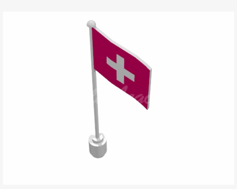 Flag On Flagpole, Wave With Switzerland Print - Flag, transparent png download