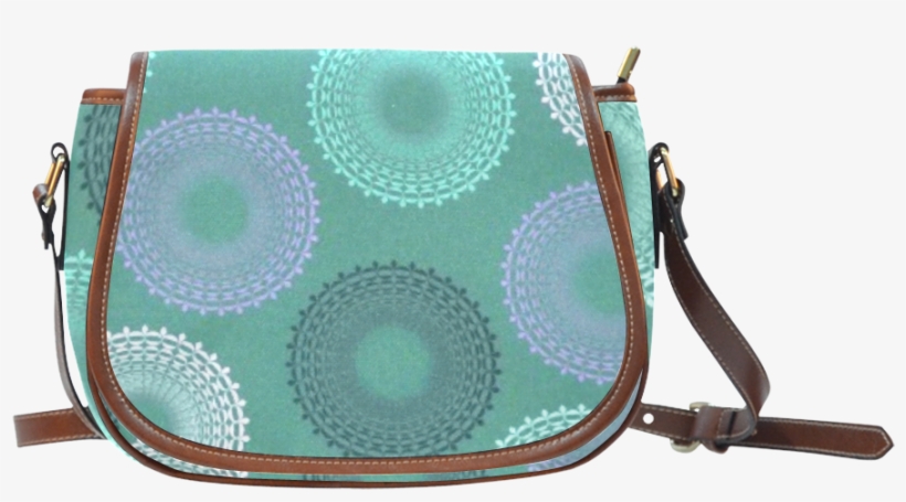Teal Sea Foam Green Lace Doily Saddle Bag/small Full - Tale As Old As Time Saddle Bag, transparent png download