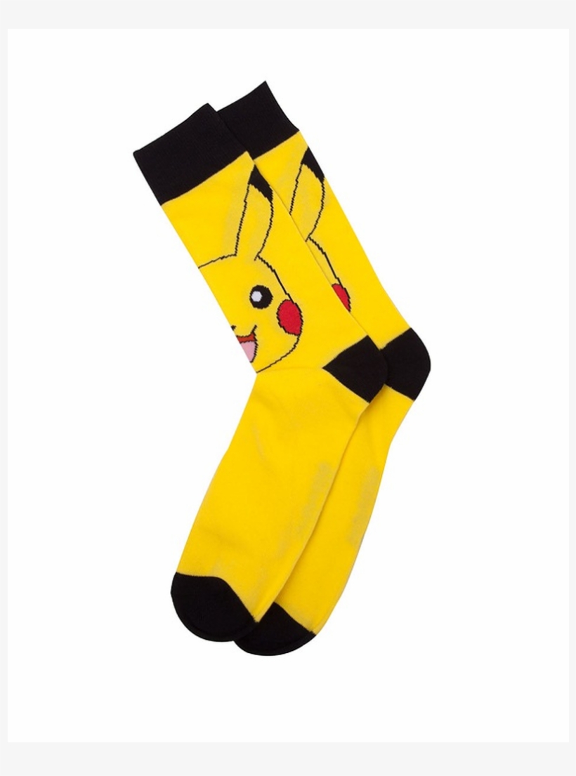 Pokemon Pikachu Crew Socks 35 38 Female Size - Pokemon Ponozky, transparent png download