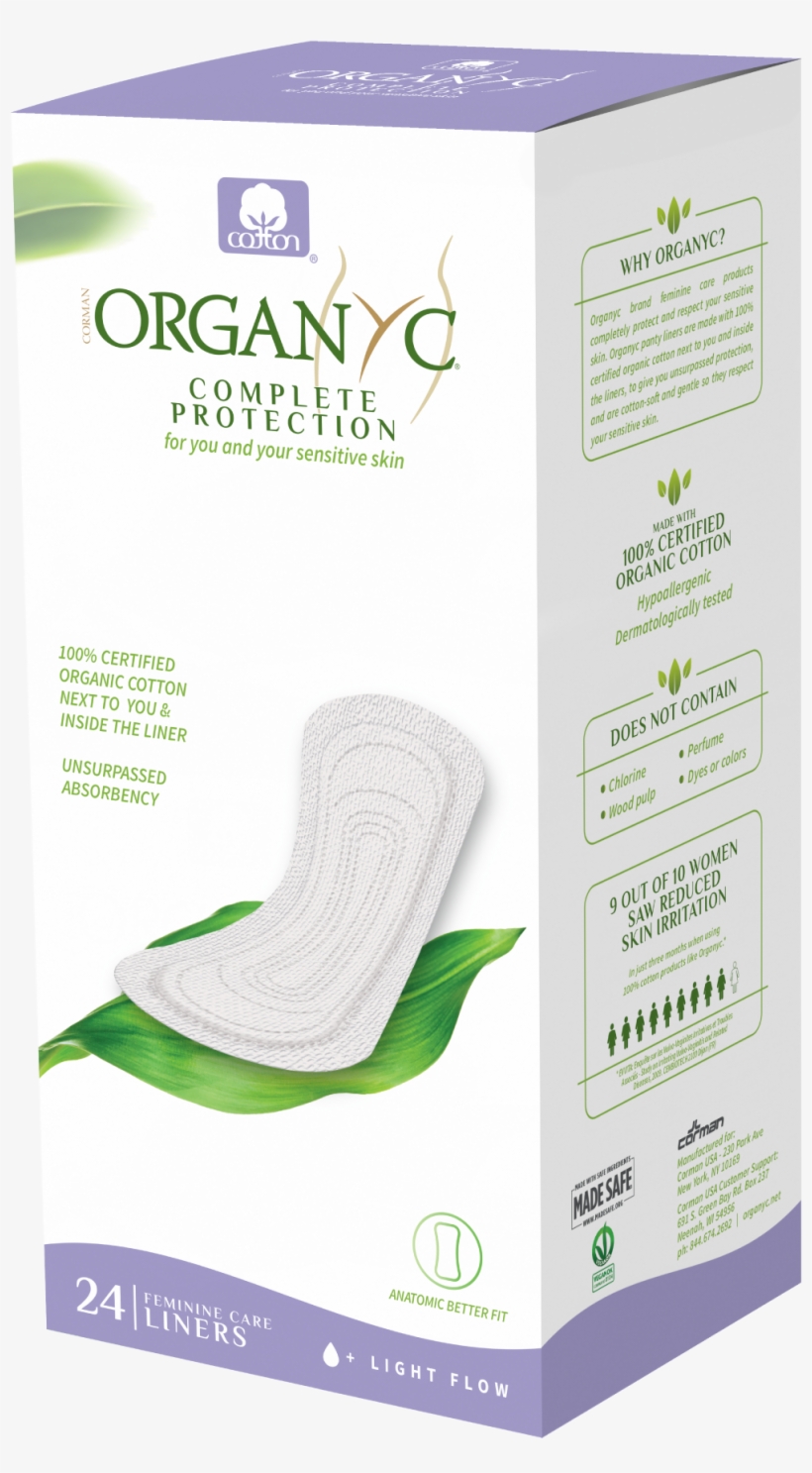 Organyc Certified Organic Cotton Panty Liner Light - Sock, transparent png download