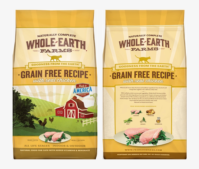 Whole Earth Farms Grain-free Real Chicken Recipe Dry - Whole Earth Farms Grain Free Cat Food, transparent png download