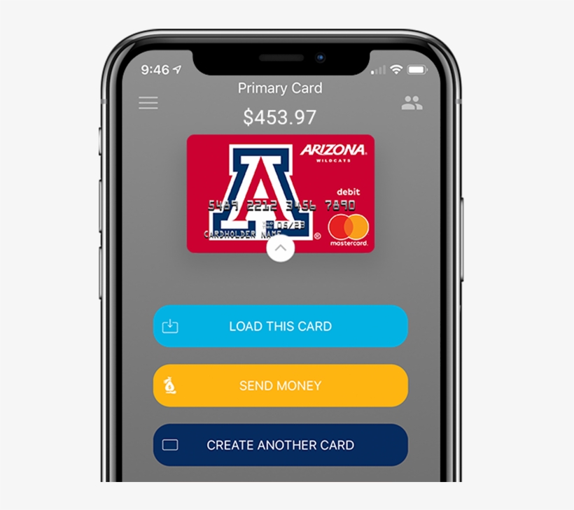 Arizona Wildcats Fancard Prepaid Mastercard In The - University Of Arizona, transparent png download
