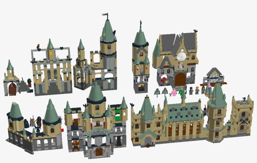 And Combined All Hogwarts Castles - Castle, transparent png download